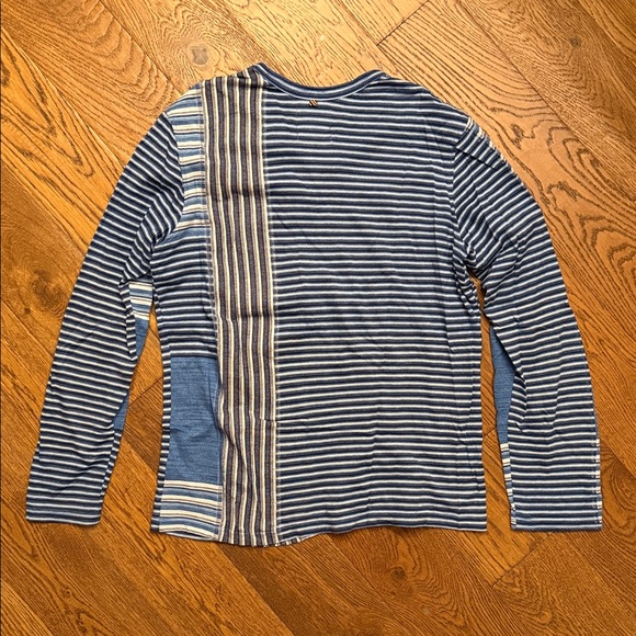 Billy Reid Made in Japan MSL-ALA Collection Indigo Denim Woven LS Tee - Picture 7 of 8